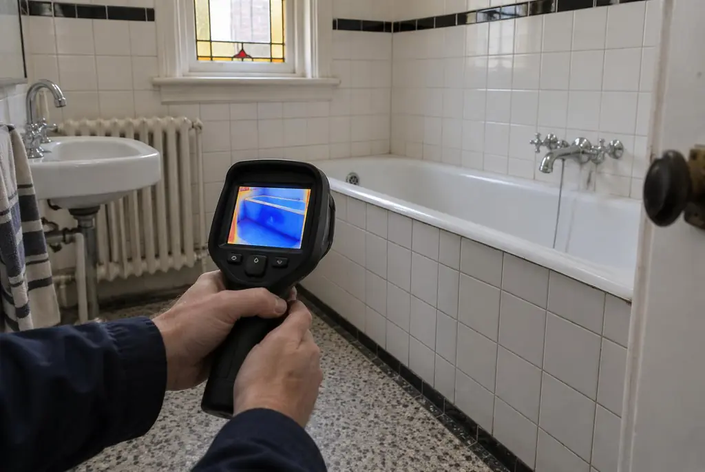 Lekdetectie Voorburg – onderzoek in een badkamer van een oudere woning