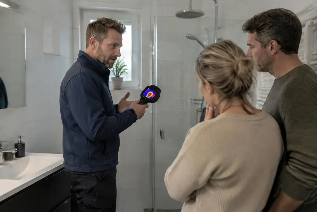 Lekdetectie Voorburg – specialist legt bevindingen uit aan bewoner